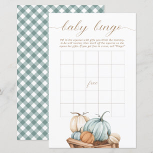 Papier Bingo Bébé - Rustique Automne Baby shower Automne