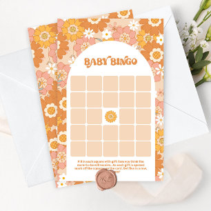 Papier Bingo bébé super à fleurs rétro