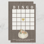Papier Bingo citrouille Floral (Devant / Derrière)