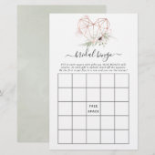 Papier Bingo de Baby Shower de Mariage Géométrique Eucaly (Devant / Derrière)