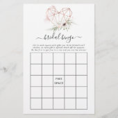 Papier Bingo de Baby Shower Géométrique à l'Eucalyptus (Devant)