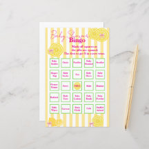 Bingo de Baby Shower "Thème Citron"