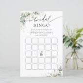 Papier Bingo de Fête des mariées aurifère Eucalyptus (Debout devant)
