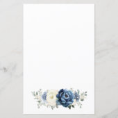 Papier Bingo de Fête des mariées Champagne de la marine b (Dos)