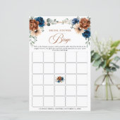 Papier Bingo de Fête des mariées de la marine en terre cu (Debout devant)