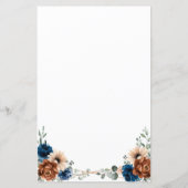 Papier Bingo de Fête des mariées de la marine en terre cu (Dos)