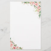 Papier Bingo de Fête des mariées or rose pâle (Dos)