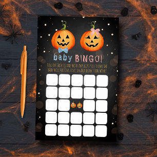 Papier Bingo de la fête de révélation de genre Citrouille