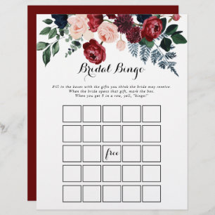 Papier Bingo de la marine rose de Bourgogne