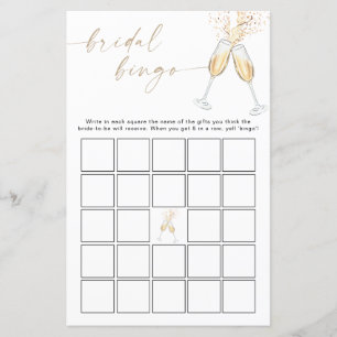 Papier Bingo de l'enterrement de vie de jeune fille minim