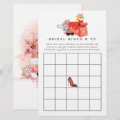 Papier Bingo de mariage de Noël de film rétro (Devant / Derrière)