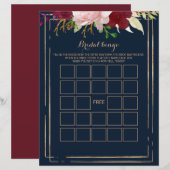 Papier Bingo de mariée en or géométrique, jeu de Fête des (Devant / Derrière)