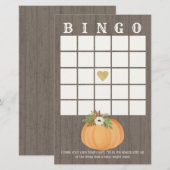 Papier Bingo de récolte citrouille (Devant / Derrière)