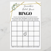 Papier Bingo de verdure Douche nuptiale jeu bilingue (Devant)