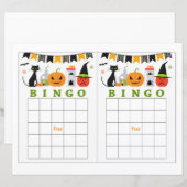 Papier Bingo d'Halloween (Devant / Derrière)