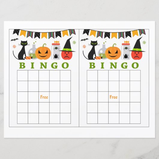 Papier Bingo d'Halloween (Devant)