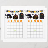 Papier Bingo d'halloween fou (Devant / Derrière)