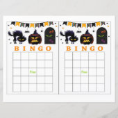 Papier Bingo d'halloween fou (Devant)