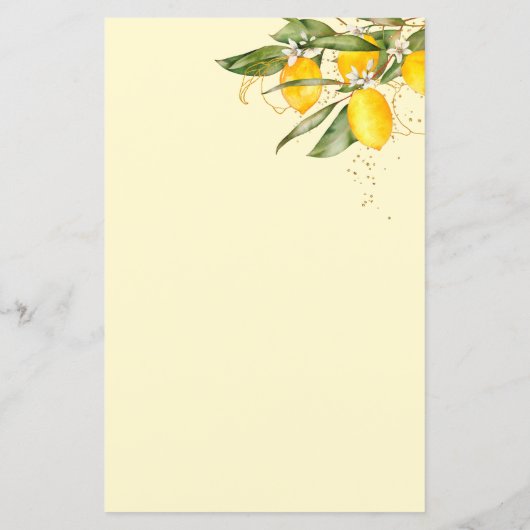 Papier Bingo Été Lumineux Citron Citrus Baby shower Jeu (Dos)