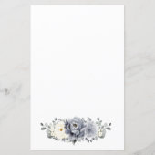 Papier Bingo Fête des mariées Boho d'hiver Silver Grey (Dos)