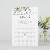 Papier Bingo Fête des mariées de verdure rose vif (Debout devant)