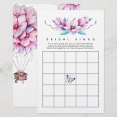 Papier Bingo Fête des mariées florale Magnolia (Devant / Derrière)