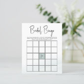 Papier Bingo Fête des mariées Jeu Vert Aquarelle Laver (Debout devant)