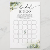 Papier Bingo Fête des mariées verte (Devant)