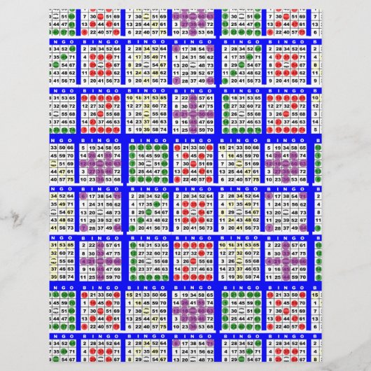 Papier Bingo Jeu Motifs Grand (Devant)