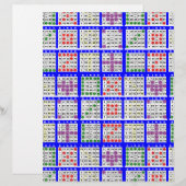 Papier Bingo Jeu Motifs Grand (Devant / Derrière)