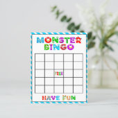 Papier Bingo Monster - jeu de baby shower (Debout devant)