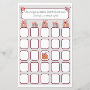 Papier Bingo nuptiale chute en amour Fête des mariées