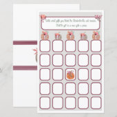 Papier Bingo nuptiale chute en amour Fête des mariées (Devant / Derrière)