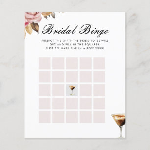 Papier Bingo nuptiale Espresso Martini jeu de Fête des ma