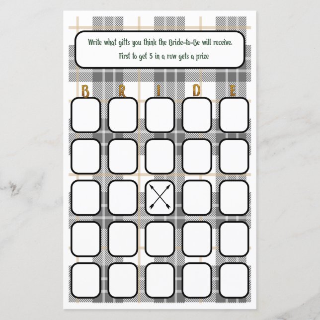 Papier Bingo nuptiale Flannel et Fiz (Devant)