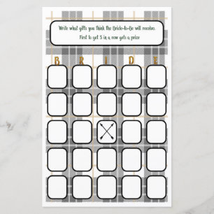 Papier Bingo nuptiale Flannel et Fiz