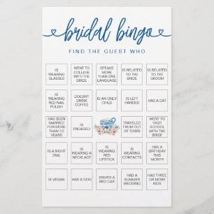 Papier Bingo nuptiale Trouvez le jeu de Fête des mariées 