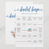 Papier Bingo nuptiale Trouvez le jeu de Fête des mariées (Devant / Derrière)