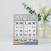 Papier Bingo photo Orange Sunset et Mountain Family (Debout devant)