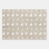 Papier Birch Kraft Moderne Arbre de Noël & Rennes (Devant)