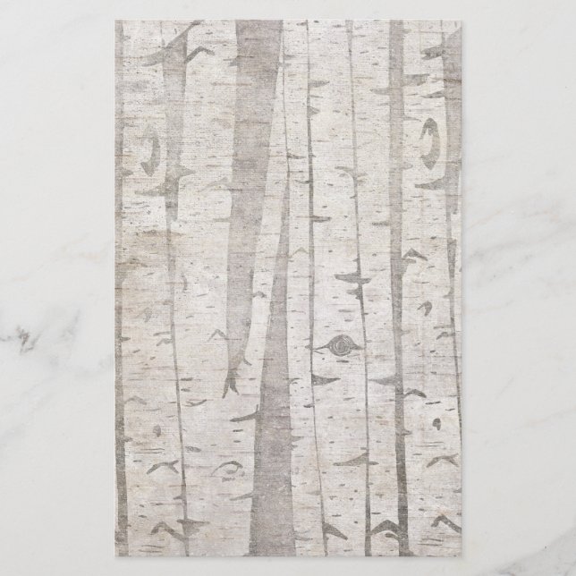 Papier Birch Trees (Devant)