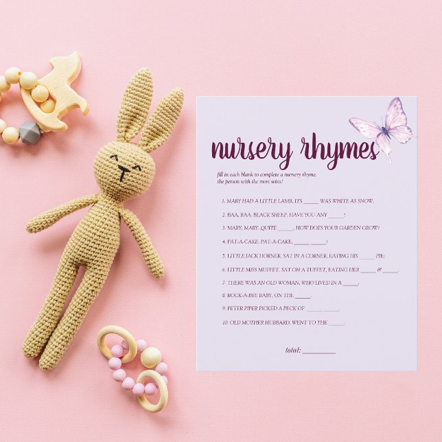 Papier Bisous Papillon Jeu de Comptines pour Bébé | Viole (Créateur téléchargé)