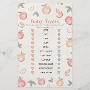 Papier bizutage de pêche douce traits bébé jeu de baby sh