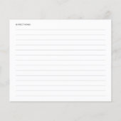 Papier Black and Gold Bow Bridal Shower Recipe Card (Dos)