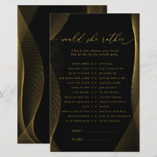 Papier Black and Gold Voudrait-elle Plutôt Fête des marié