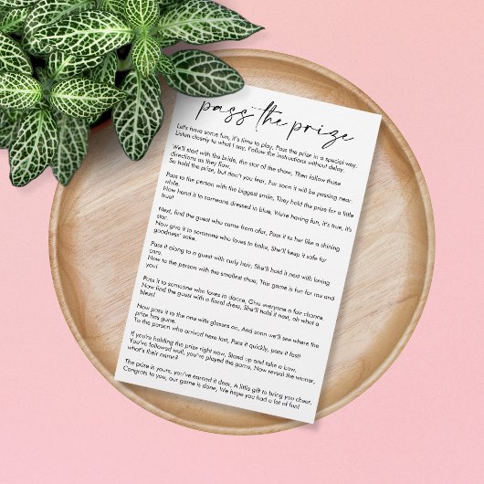 Papier Black and White Passer le jeu de Fête des mariées 