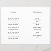 Papier Black Celebration of Life Funeral Program Photo (Dos)