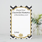 Papier Black Chevron Favorite Mémoire de l'anniversaire (Debout devant)