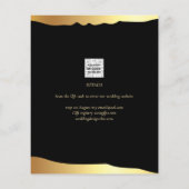 Papier Black Cravate Mariage Gold Foil Script Élégant évé (Dos)