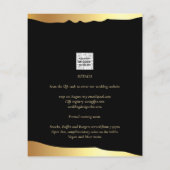 Papier Black Cravate Mariage Gold Foil Script Élégant évé (Dos)